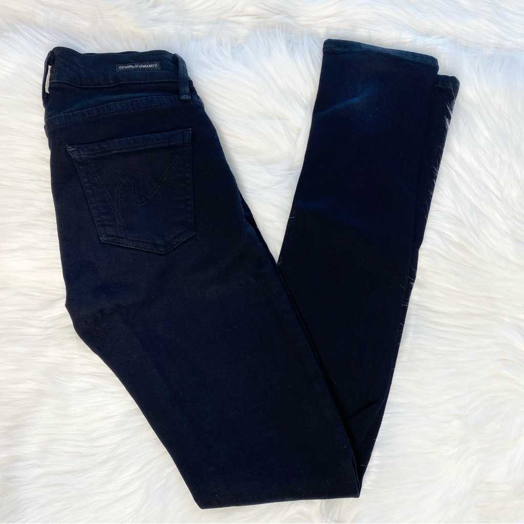 Citizens Of Humanity Black Avedon Slick Skinny Leg Jeans